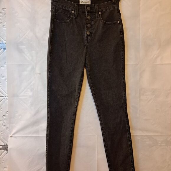 Madewell Women's 10'' High Rise Skinny Button Front Jeans Size 26 Boho Button - Picture 12 of 13